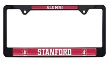 STANFORD UNIVERSITY ALUMNI BLACK METAL MADE IN USA LICENSE PLATE FRAME