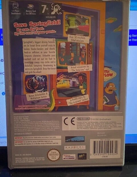 GAMECUBE/Wii ~ THE SIMPSONS - HIT & RUN  ~ {Complete} ~ PAL - Image 3 of 3