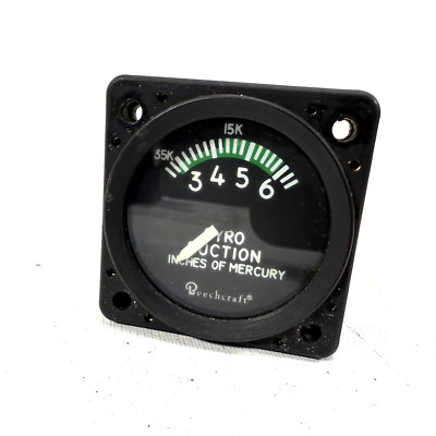 Aircraft Part: MD127-1 101-384133-1 Mid-Continent Suction Gauge