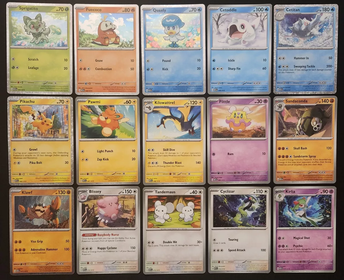 McDonalds 2023 Pokemon Trading Cards HOLO & non Holo SLEEVED **PICK YOUR  CARDS**