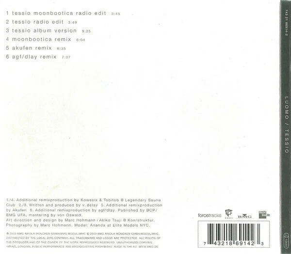 Luomo ‎- Tessio (6-Track Maxi-CD) / Force Tracks 74321 86914-2   - Bild 2 von 4