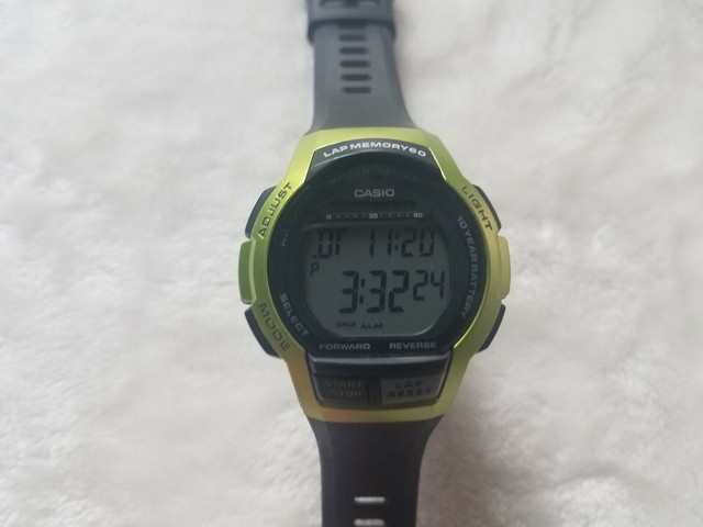 casio illuminator green