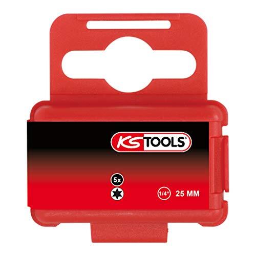 KS Tools 911.3354 Inserto 1/4" Torx, 25 mm, T2, confezione da 5