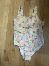 ROXY Youth 14 Peach Floral All About Sol GIRL One Piece Swim Surf Beach New