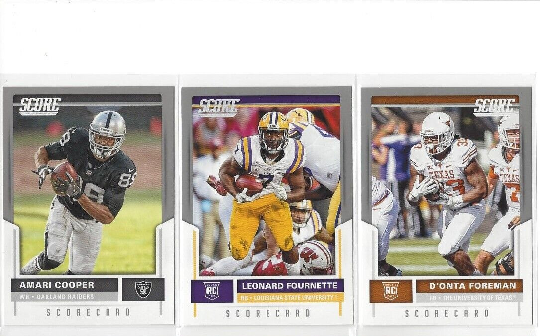 2017 Score Football Scorecard Parallels - COMPLETE YOUR SET - Pick Your Favorite