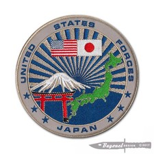 United States Army - Japan Forces - Embroidered Army Patch - 4  3/4" Wax Backed