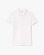Lacoste Polo Donna Bianca PF5462 Slim Fit Taglia 42 Elegante Originale