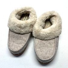 Dearfoam Ladies Clog Slipper Oatmeal Heather 9/10