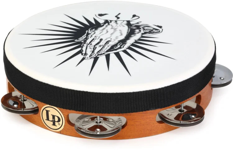 Latin Percussion Praise Tambourine - 8 inches Natural Praying Hands 6890₽