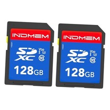 SD Card 2Pack, C10, U3, V30, High Speed up to 90M/S, SDXC UHS-I 128GB 2Pcs