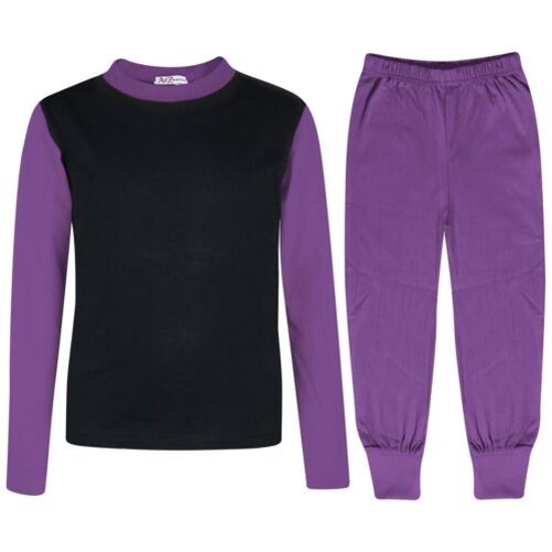 Conjunto De Pijamas Lila Sencillo Y Elegante Para Niñas De 2 A 13 Años