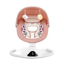 Feitiong Pink Baby Swing Infant Swing - 5 Speeds, Music USB