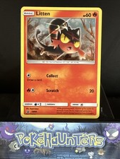 Pokemon Card Litten SM08 Black Star Promo Holo Rare Played
