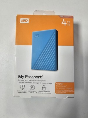 Wd 4Tb My Passport USB 3.0 blau ext HDD - brandneu versiegelte Verpackung