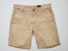 AG Wanderer Slim Trouser Shorts Mens 32x8.5 Khaki Tonal Floral Stretch
