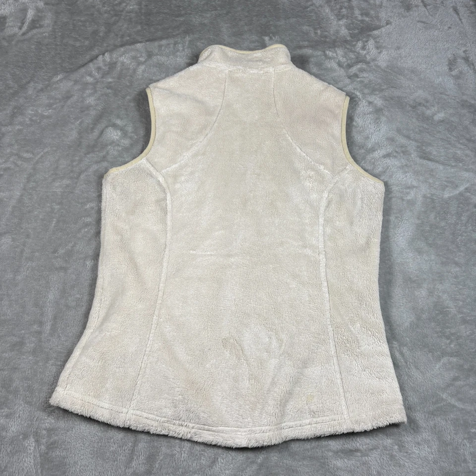 Chaleco polar The North Face para mujer mediano marfil cremallera completa senderismo chaqueta abrigo Foto 2 de 4