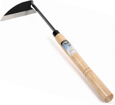 Japanese Weeding Sickle Nejiri Kama - Long Handle Sharp-Edge Gardening Weeder