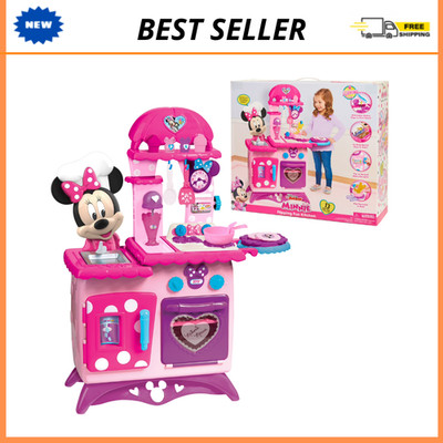 Disney Junior Minnie Mouse Flipping Fun Pretend Play Kitchen, Sounds, Food, Toys