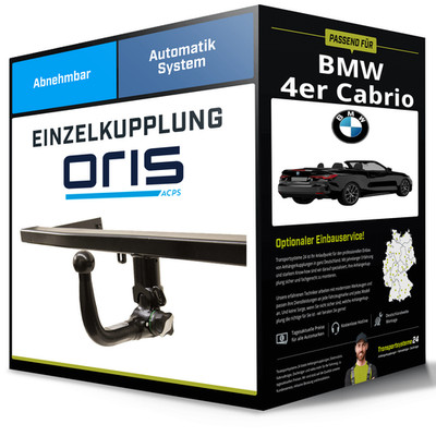 Abnehmbare Anhängerkupplung für BMW 4er Cabrio 10.2013-07.2020 Typ F33 Oris NEU