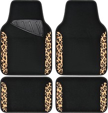 Car Pass Waterproof Universal Fit Car Floor Mats Leopard Print Car Pass Waterproof Universal Fit Car Floor Mats Leopard Print