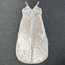 Vintage Women  s California Dynasty Pink Satin Lounge Slip Sleep Dress -Size S