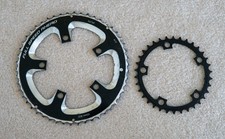 FSA 50/34T Chainring Set 110 BCD 5-Arm Black Aluminum Road Bike Compact N10/11