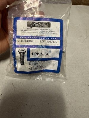 Socket Source 3/8-6 x 1-5/8 Alloy Flat Head Cap Screws 5-Pack New