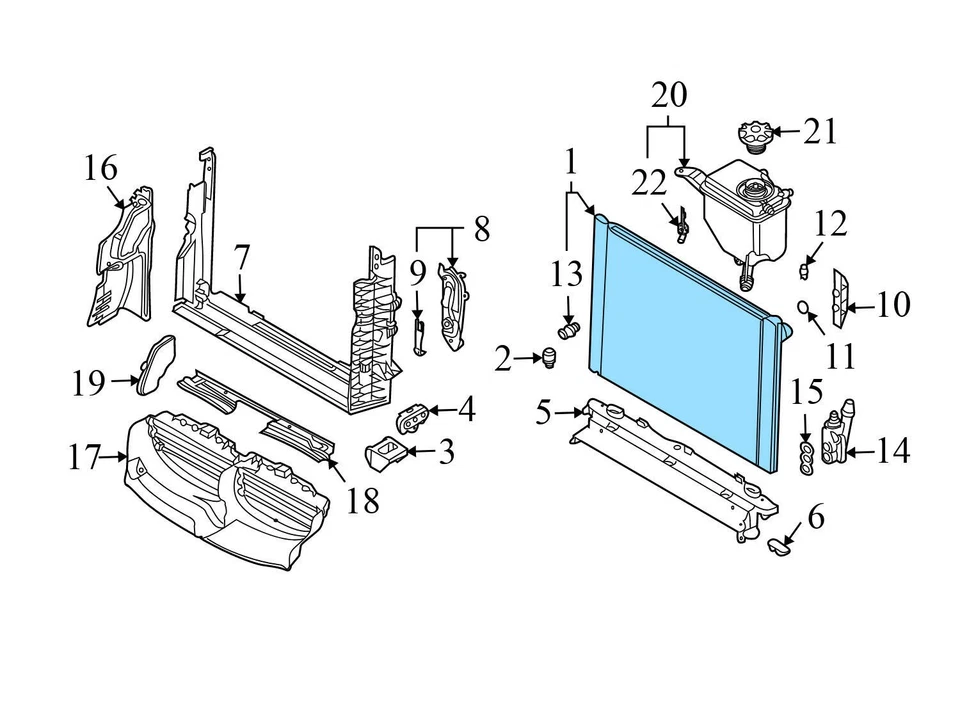 2009-2010 BMW 528I XDRIVE - Radiador 7519209 - Imagem 3 de 4