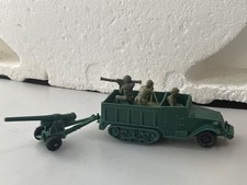 VINTAGE MARX BATTLEGROUND PLAY SET HALF TRACK W/SOLDIERS AND CANNON COLLECTIBLE