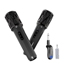 Wireless Microphones for Singing,Dual Handheld Dynamic Mic with Rechargeable ...