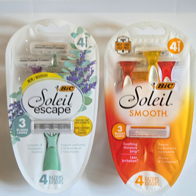BIC Soleil Escape Women s Disposable Razor, 3-Blade, Moisturizing Ribbon 4ct