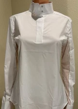 RJ Classics Women's Medium Long Sleeve Show Shirt Vented White