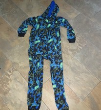 PJ Children's Place One Piece Fleece Hooded Pajamas Ninja boy/girl XL 14