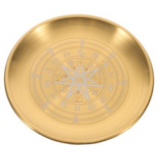  Round Metal Tray for Altar Candle Holding and Crystal