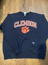 Champion College Clemson Crewneck Sweatshirt Men  s Size Large Pullover Football
