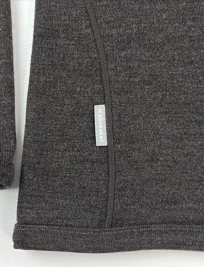 Icebreaker Sport 320 1/2 Sweater Merino Wool Mens L Taupe Brown Pullover Hiking - Image 3 of 4