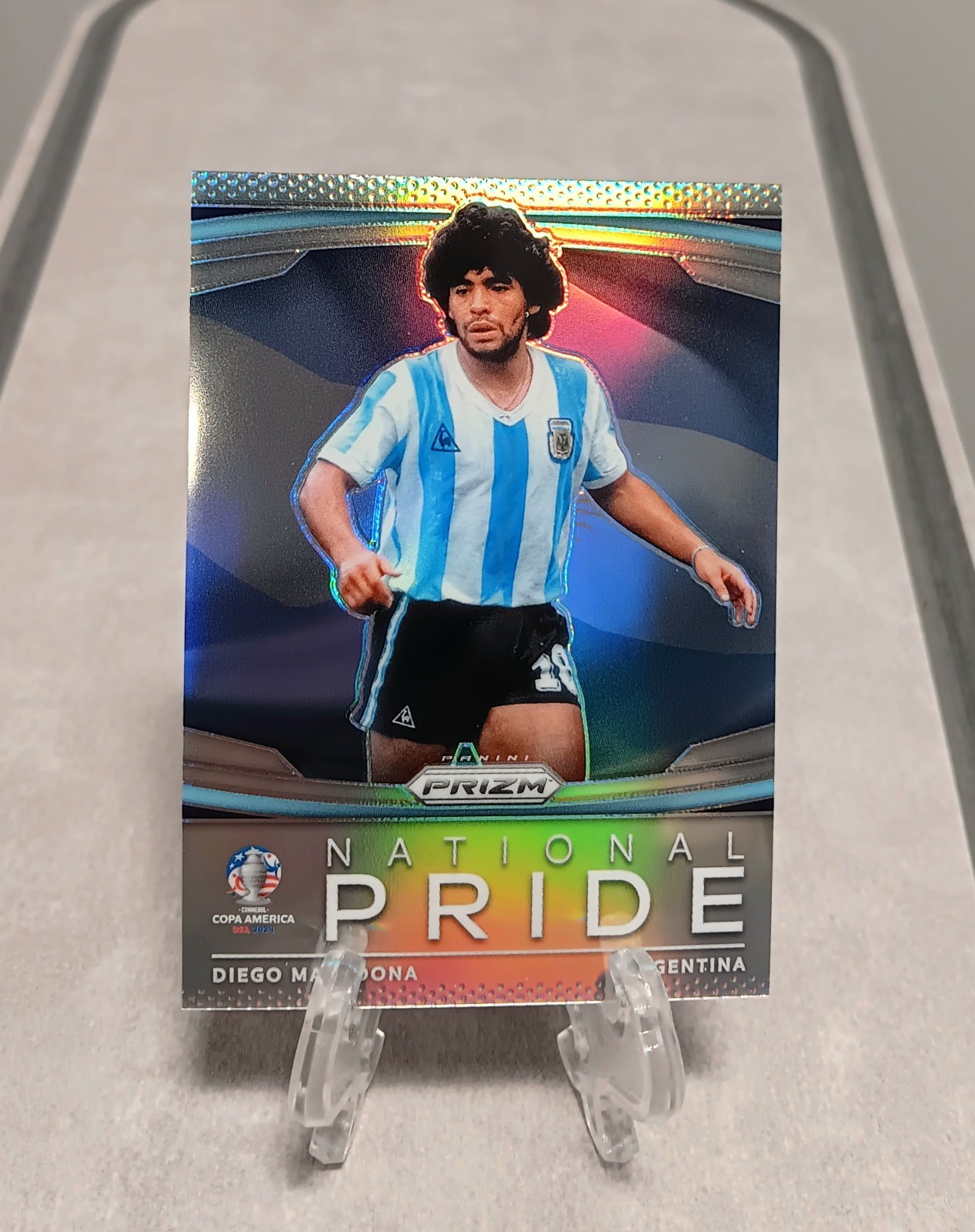 2024 Prizm COPA AMERICA DIEGO MARADONA NATIONAL PRIDE #9 Argentina Case Hit SSP