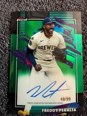 2026 Topps Finest Freddy Peralta Autograph Card /99 #FA-FP Milwaukee Brewers