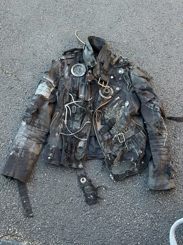 hand-crafted post-apocalyptic biker/gothic grunge, wasteland jacket Rare Size SM - product listing photo