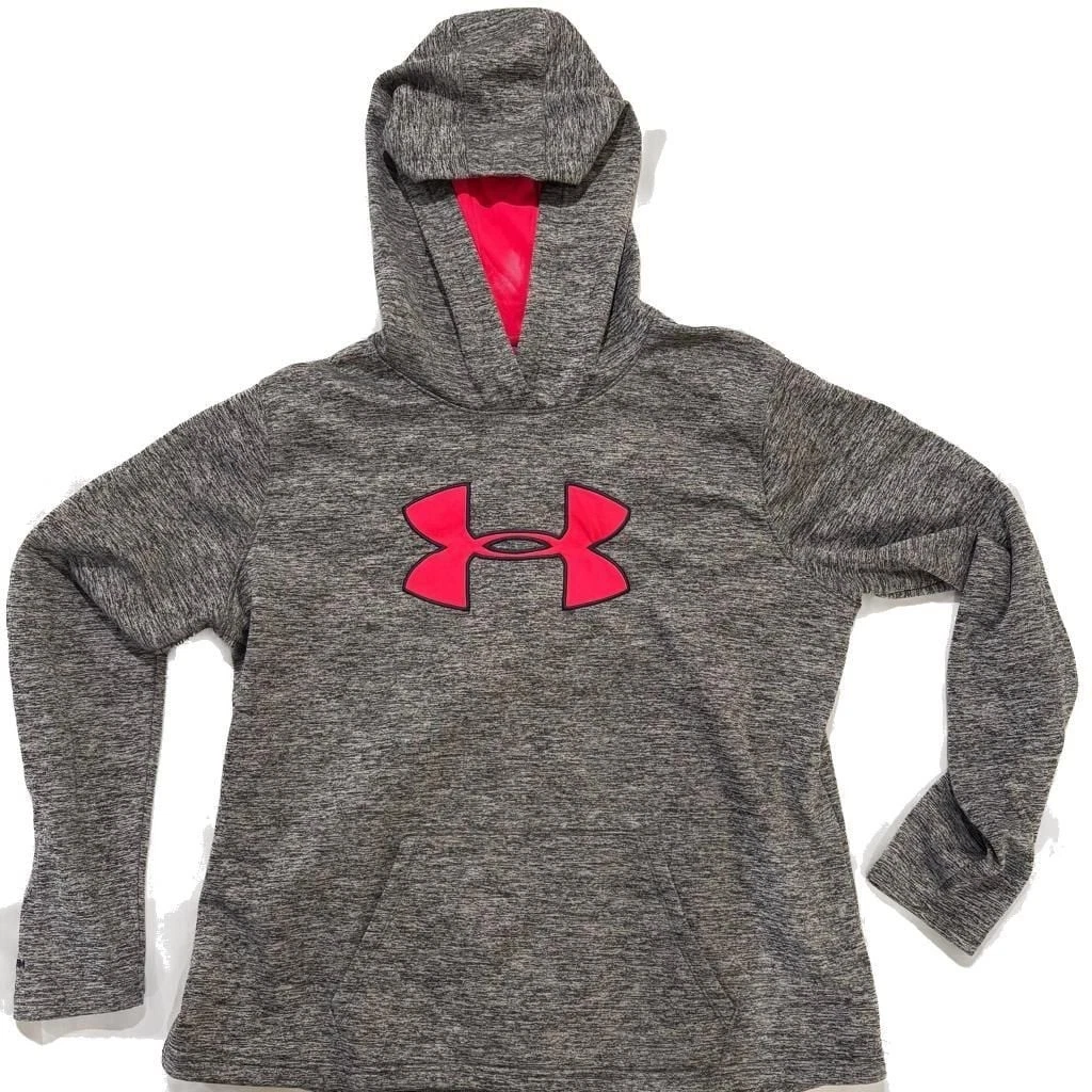 Under Armour Women's Gray Pink Cold Gear Loose Storm Hoodie