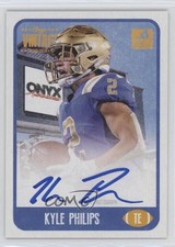 2021 Onyx Vintage College Auto Blue Ink /400 Kyle Philips #CAKP Auto ew1