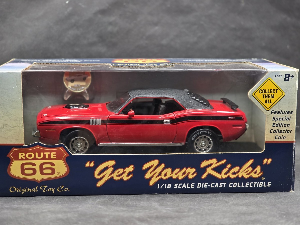 Route 66 1971 Plymouth Barracuda 340 Cuda Rare! 1:18 Scale Diecast