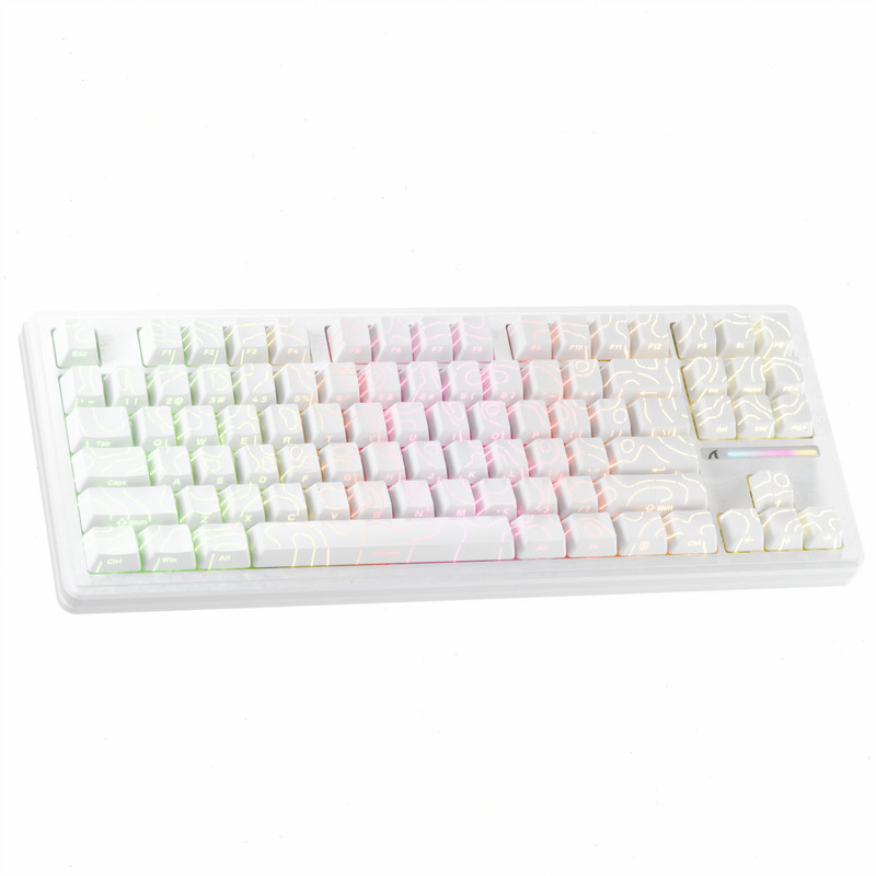 ATTACK SHARK M87PRO Wireless Mechanical Keyboard Side Printed PBT Keycaps White