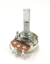 PC24, Philmore 10K Ohm Linear Taper Potentiometer ~ 24mm Body with 1/4" D Shaft