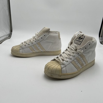 2002 Adidas Originals Pro Model 1 | White White Gold Size 10.5