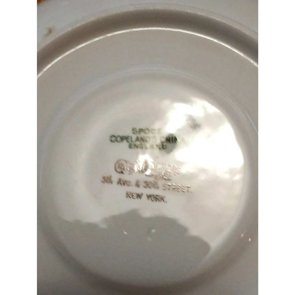Antiguo Juego de 6 Tazas y Platillos Caldo Spode Copeland Doble Manija Foto 4 de 4