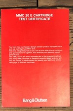 B&O Bang Olufsen MMC20E MMC 20E Phono Catridge  Owner / User Manual *Original*
