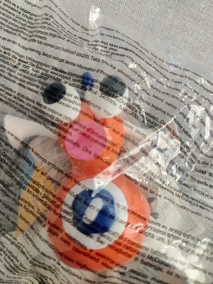 Vintage 2006 McDonalds Happy Meal Spielzeug iZ Zizzle ''Bright Beats'' orange & weiß