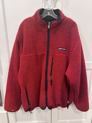 Vintage Polo Jeans Ralph Lauren Deep Pile Sherpa Full Zip Jacket Sz XLarge Mens