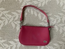 LACOSTE M40 nuova borsa classica baguette lampone